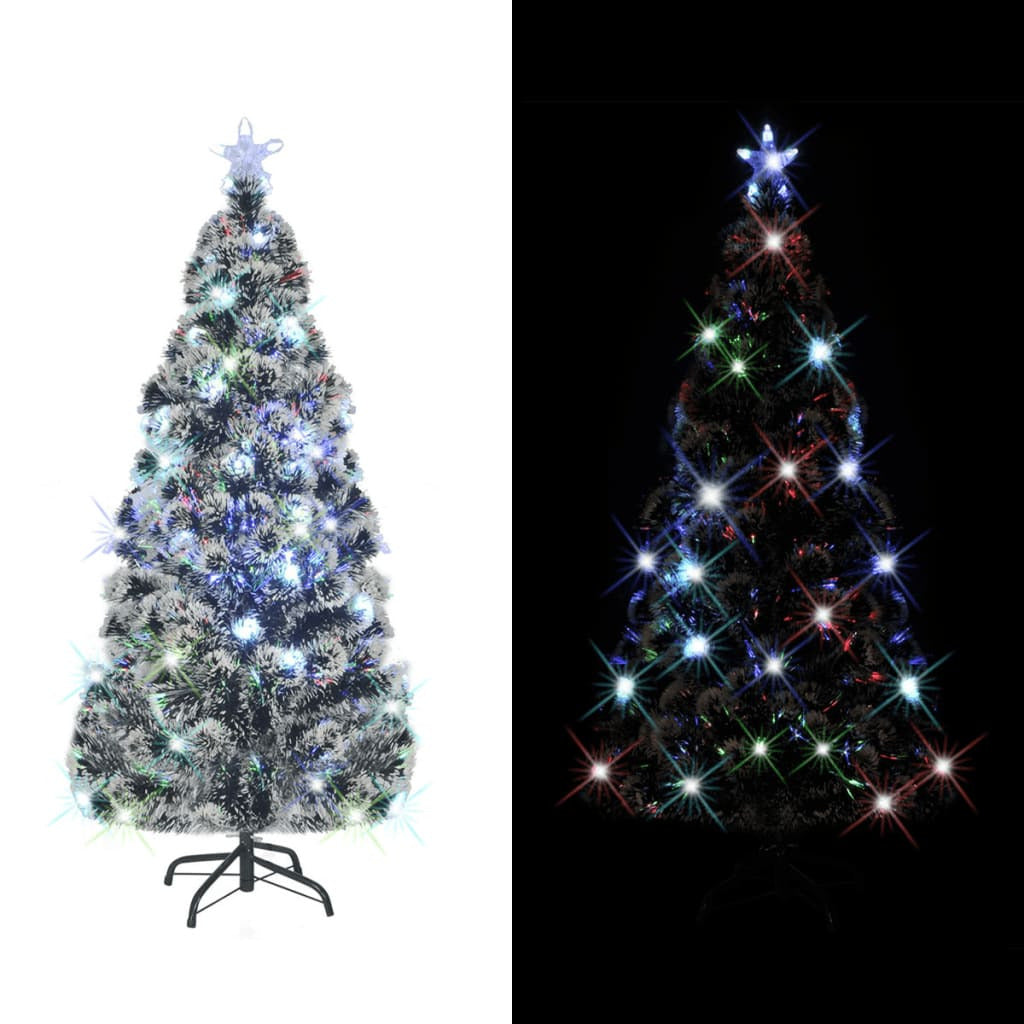 Vidaxl Árbol De Navidad Artificial Con Soporte/led Fibra Óptica 150 Cm_0