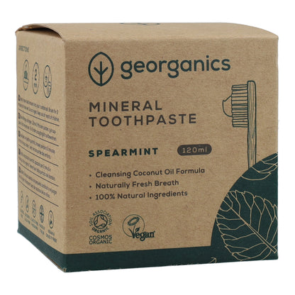 Pasta de dentes natural de hortelã-pimenta e coco da Georganics