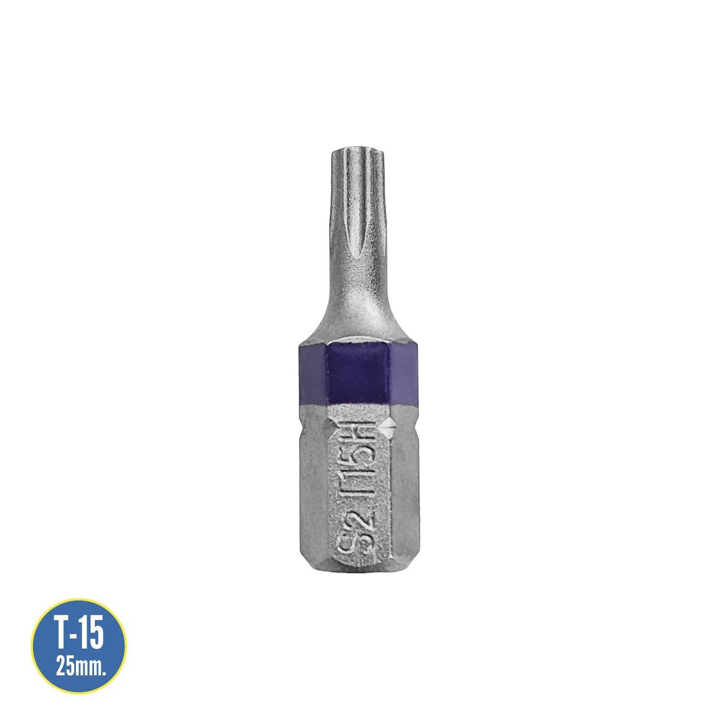 Puntas Destornillador Torx 15 Inviolable (2 Piezas). Acero S2 Al Cromo Vanadio. Puntas Hexagonales, Destorpuntas,_1