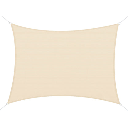 Outsunny Toldo Vela De Sombra Rectangular 4x6 M Con Anti-uv Crema_0