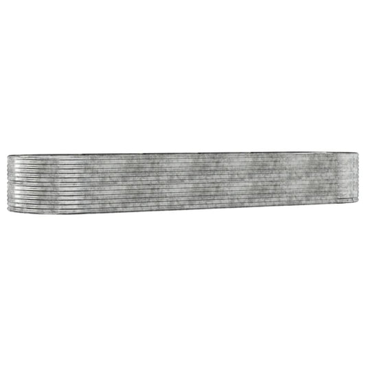 Jardinera Arriate Acero Galvanizado Plata 447x140x68 Cm_0