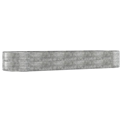 Jardinera Arriate Acero Galvanizado Plata 447x140x68 Cm_0