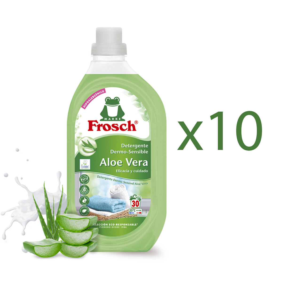 Embalagem com 10x detergente Frosch aloe vera 1500 ml