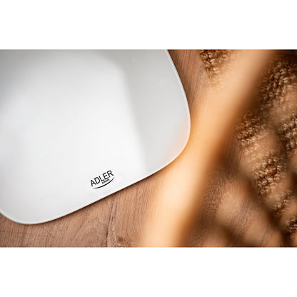 Báscula De Baño Digital Alta Precisión 180kg, Pantalla Led Apagado Automático, Vidrio Templado Adler Ad8176 Blanco_3