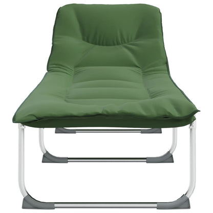 Tumbona Plegable Tela Verde Oscuro_2