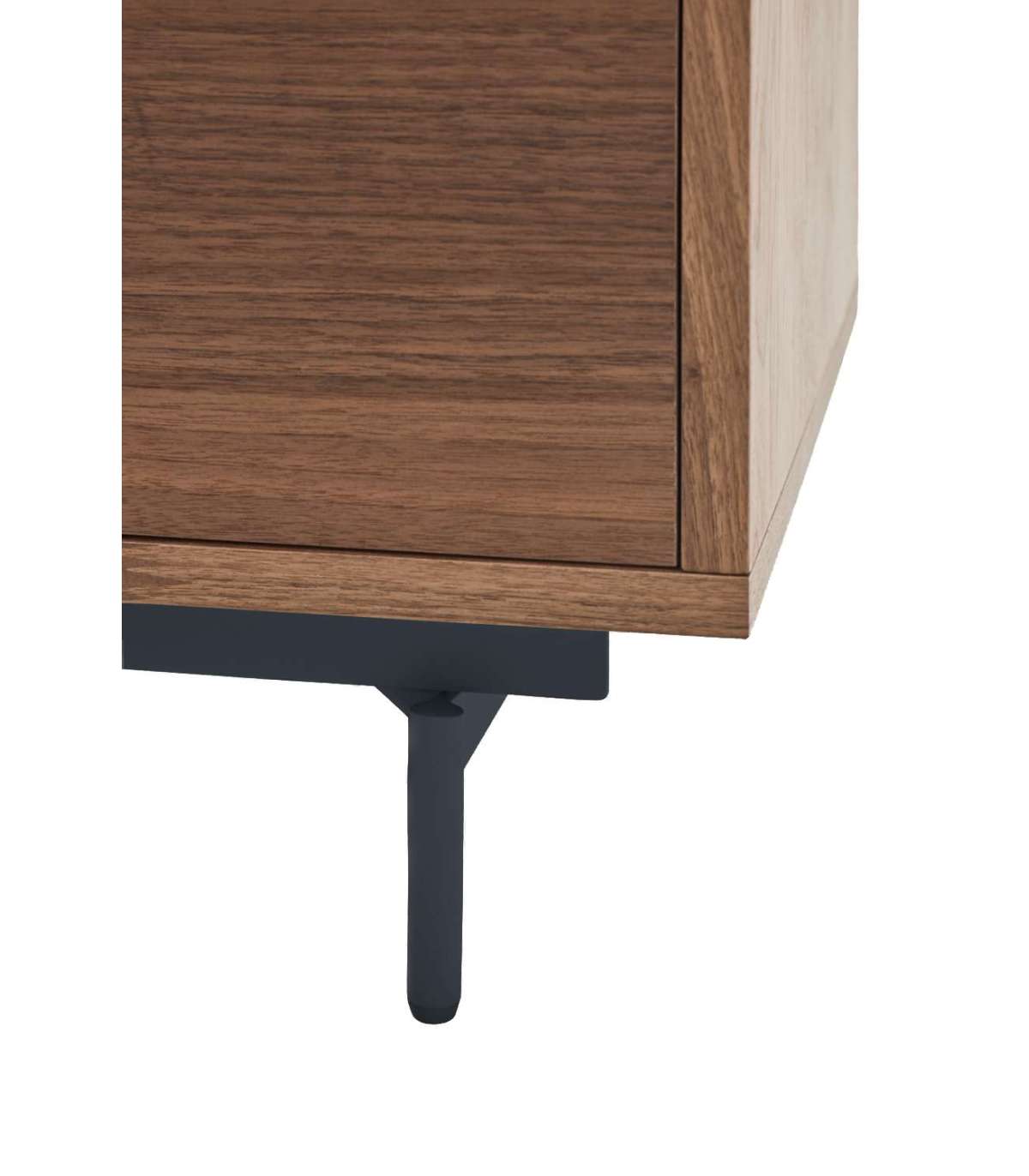 Mueble Aparador Para Comedor Modelo Valley 2 Puertas 3 Cajones Acabado Nogal/azul, 45cm(an_4