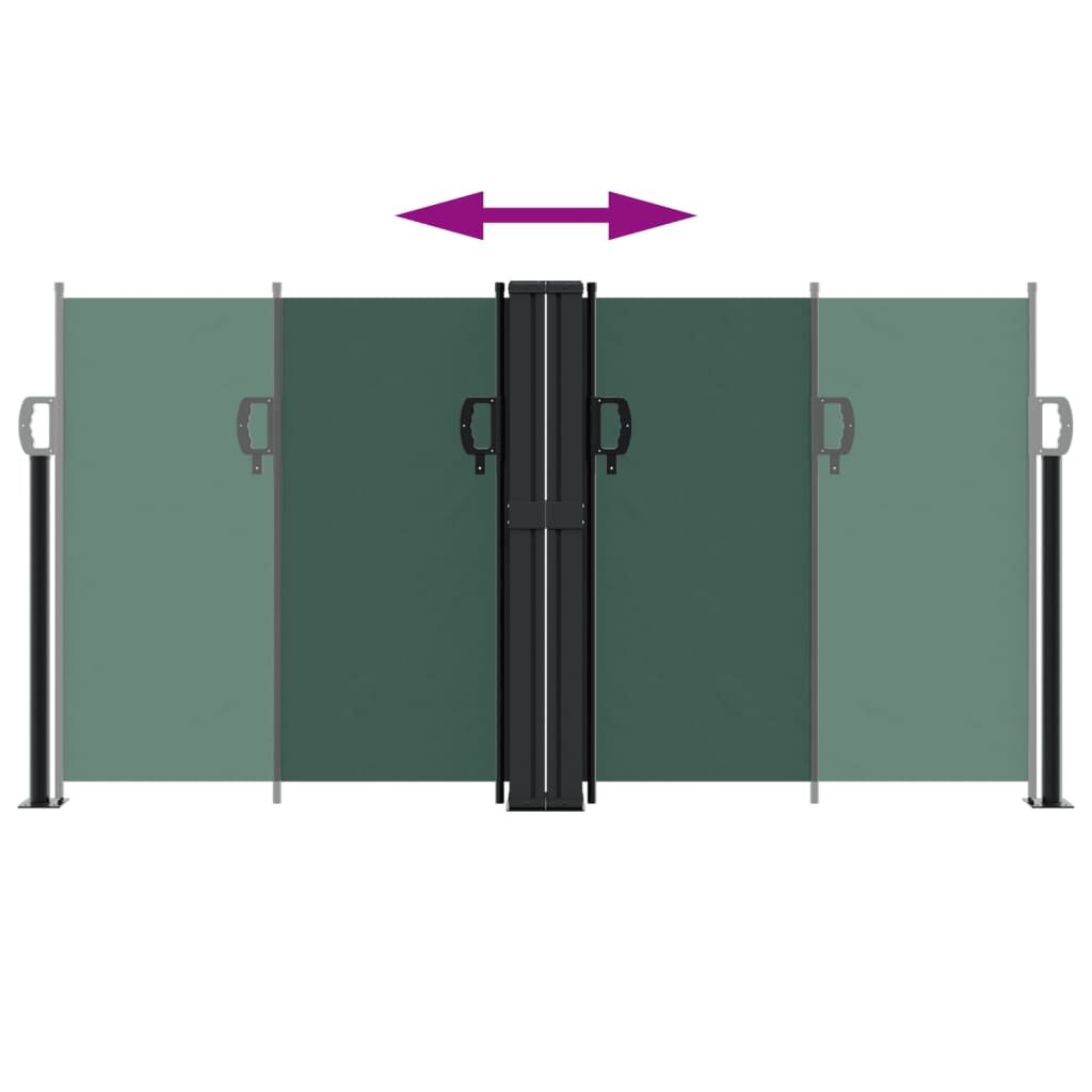 Vidaxl Toldo Lateral Retráctil Verde Oscuro 120x600 Cm_4