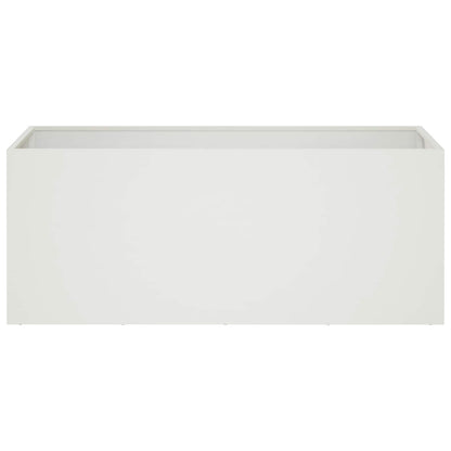 Macetero De Jardín Blanco 80 X 40 X 40 Cm_2
