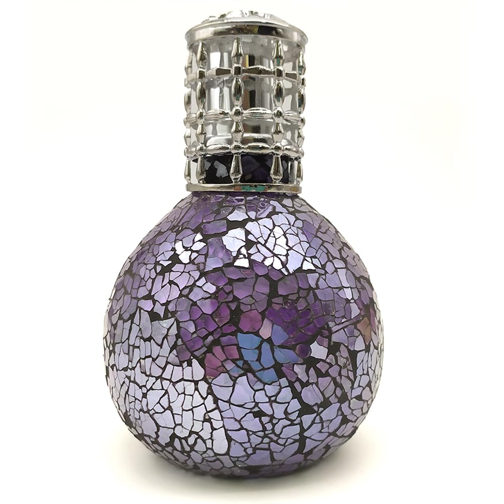 Lámpara Catalítica Mosaico Azul Océano + Fragancia Aroma Lemon Cake 500 Ml - Elimina Malos Olores, Impurezas Y Perfuma_1