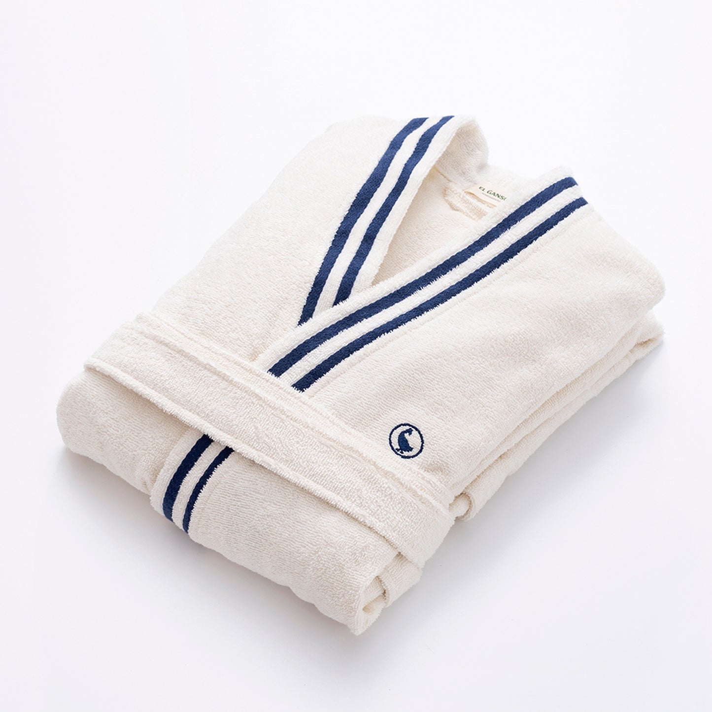 Albornoz Crudo S/m 320gsm 100% Algodón Con Logo Bordado El Ganso_4