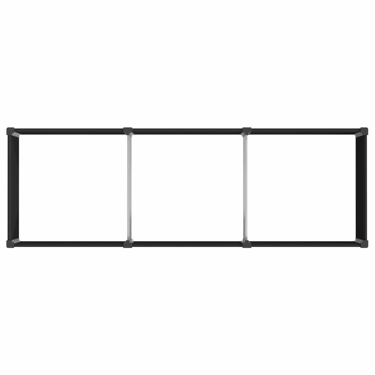 Arriate Elevado Negro 300 X 100 X 91 Cm Wpc Y Aluminio_4