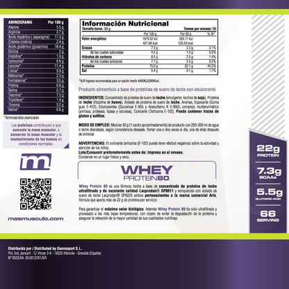 Whey Protein80 - 2 Kg - Pastel De Limón - Aumenta La Masa Muscular - Masmusculo_5