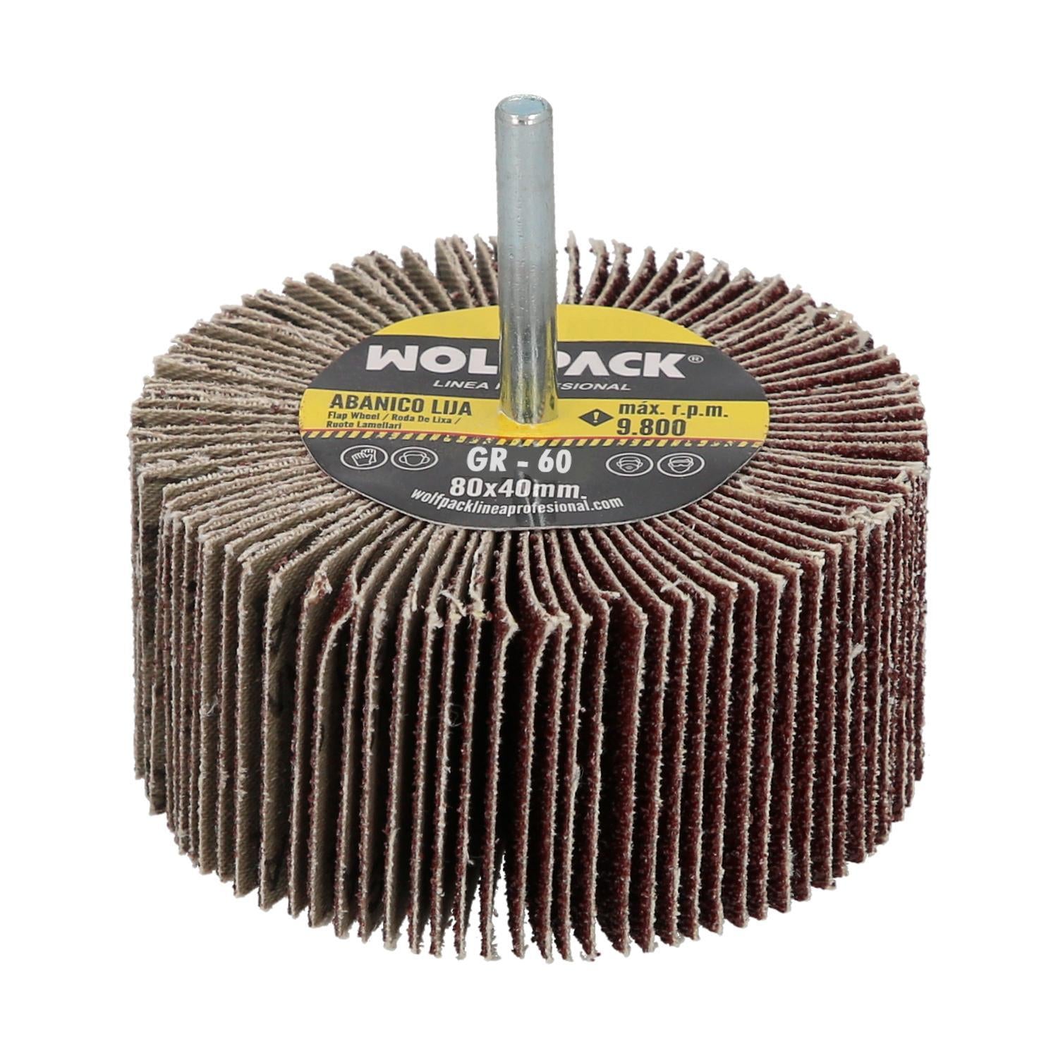 Abanico Lija Grano 60 Medida Ø 80 X 40 Mm. Disco Abrasivo Laminas, Ruedas Mil Hojas, Ruedas Abrasivas,lijado,desbaste,pulir