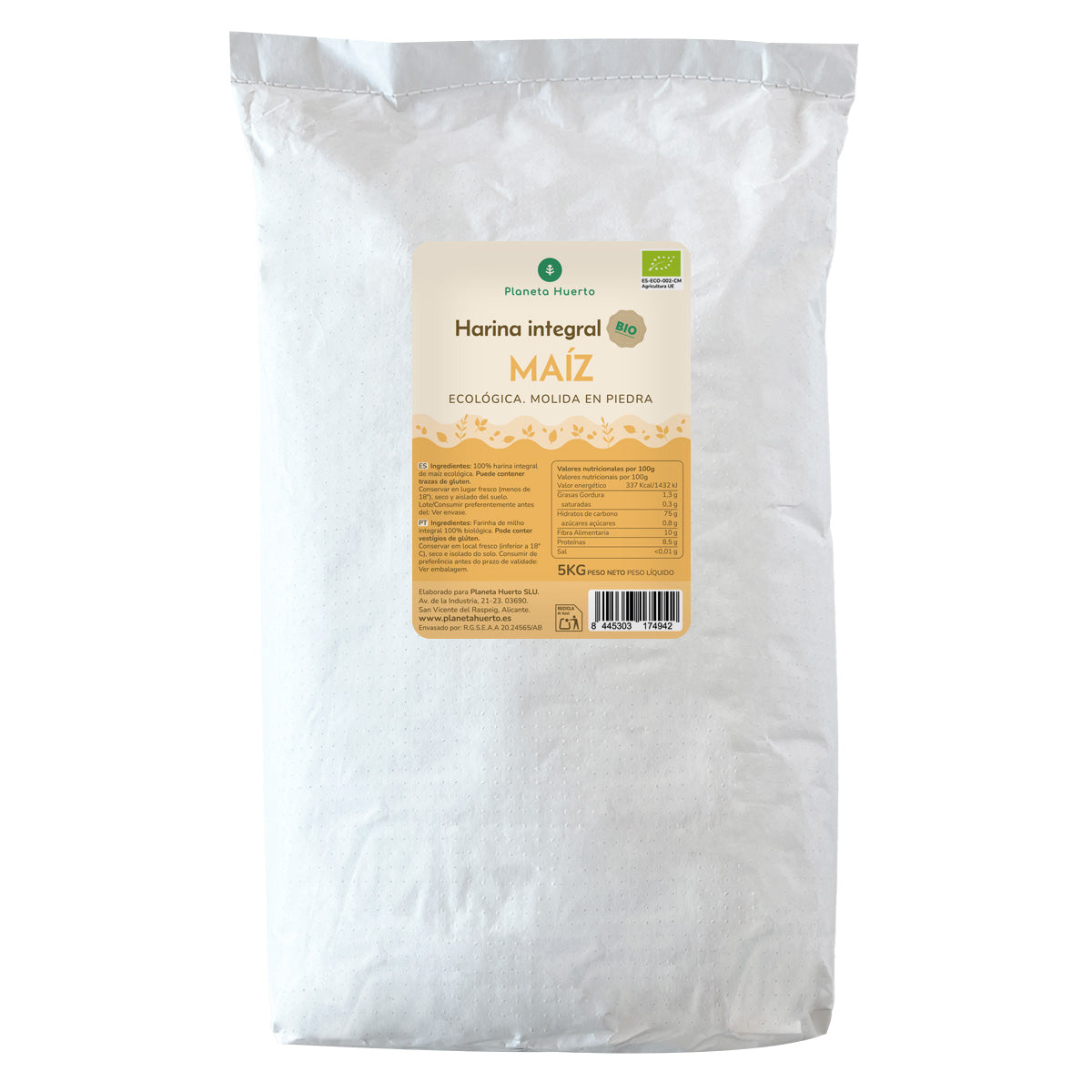 Harina Integral de Maíz Eco Planeta Huerto 5 Kg