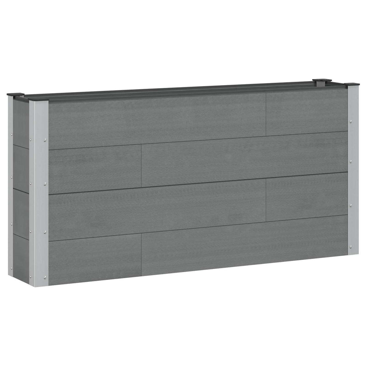 Arriate Elevado Gris 150 X 30 X 72 Cm Wpc Y Aluminio_0