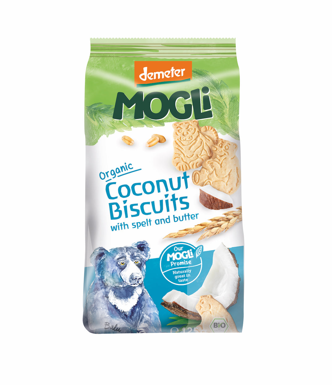 Galletas Infantiles en forma de Oso con Coco Mogli 125 g