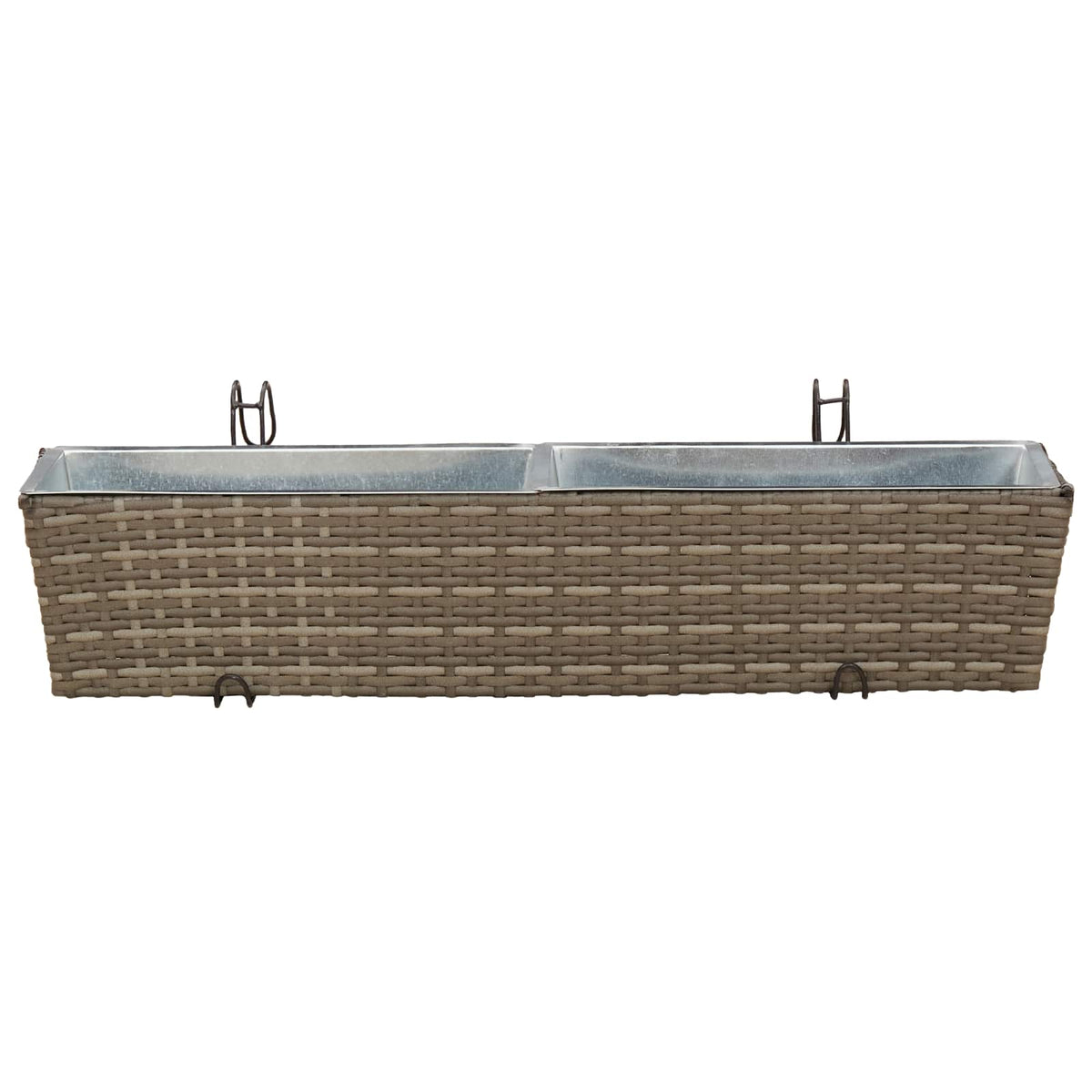 Barandilla 2 Uds. Gris 80 X 17 X 17 Cm Metal_4