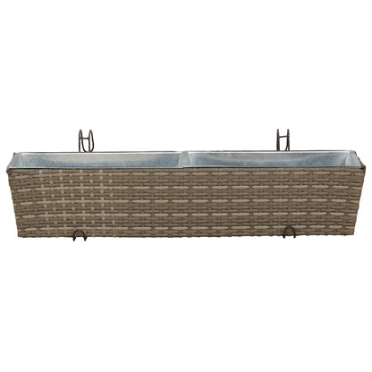 Barandilla 2 Uds. Gris 80 X 17 X 17 Cm Metal_4