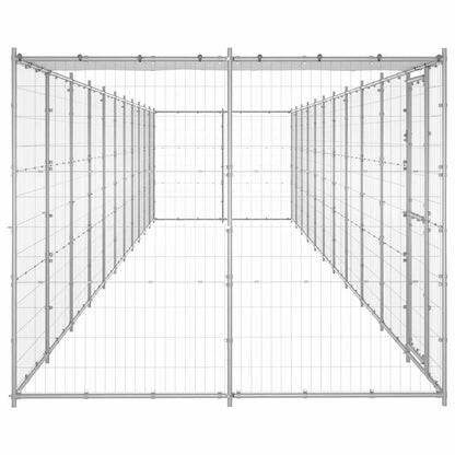 Perrera De Exterior De Acero Galvanizado Con Techo 26,62 M²_4