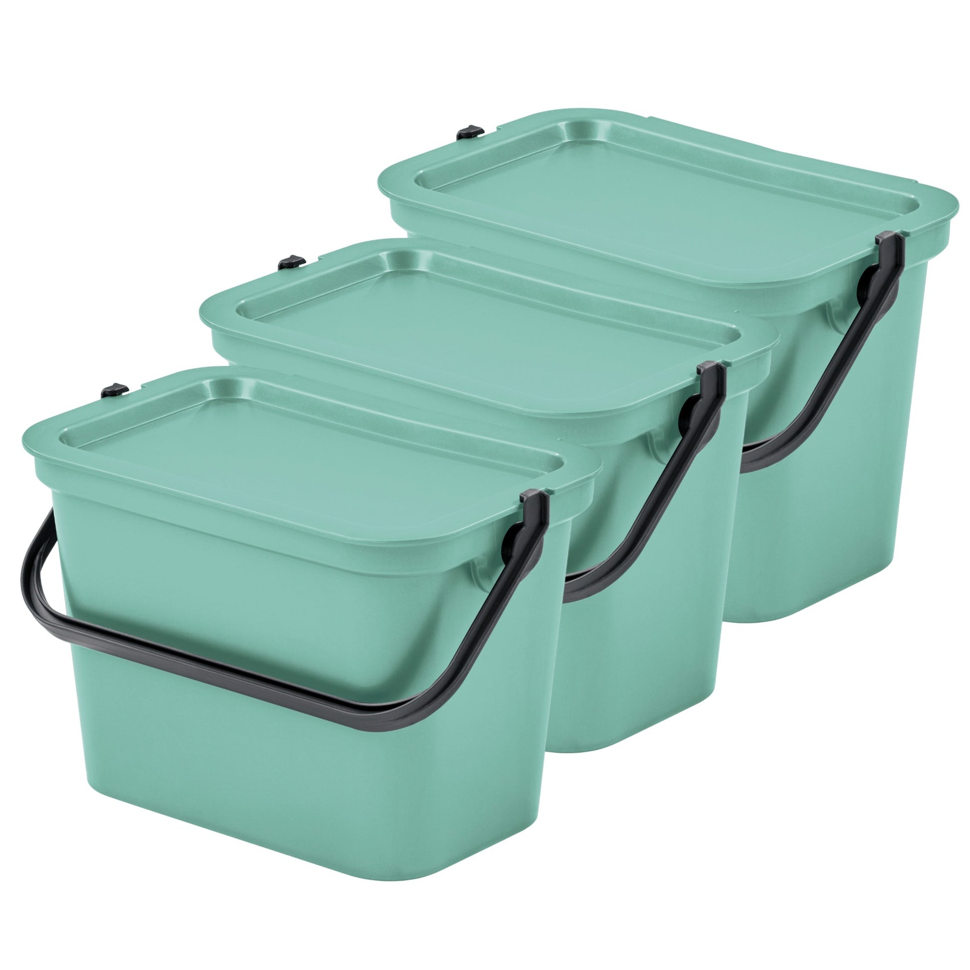 Set De 3 Papeleras moda 5l Salvia Con Asa_0