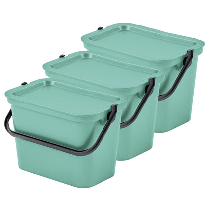 Set De 3 Papeleras moda 5l Salvia Con Asa_0