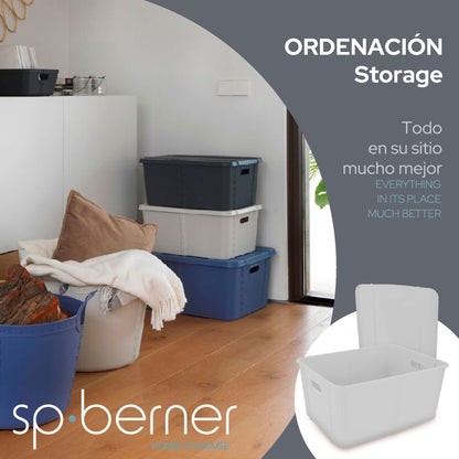 4x Life Story Caja Almacenaje Con Tapa Small 15l Light Grey_1
