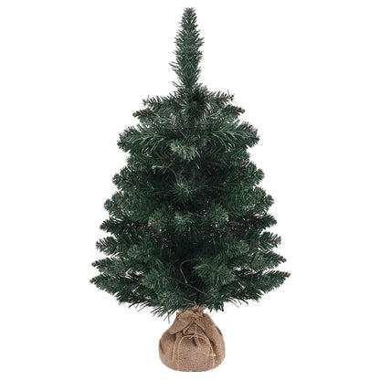 Vidaxl Árbol De Navidad Preiluminado Con Luces Y Soporte Verde 60 Cm_0