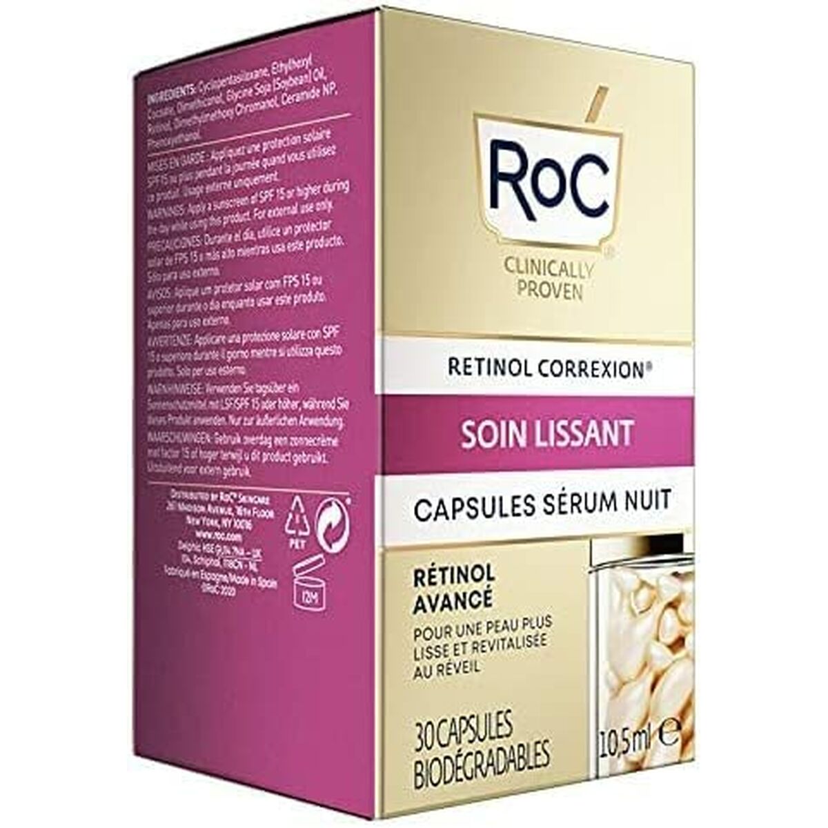 Sérum Facial Roc Line Suavizante Retinol Noche 30 Cápsulas_0