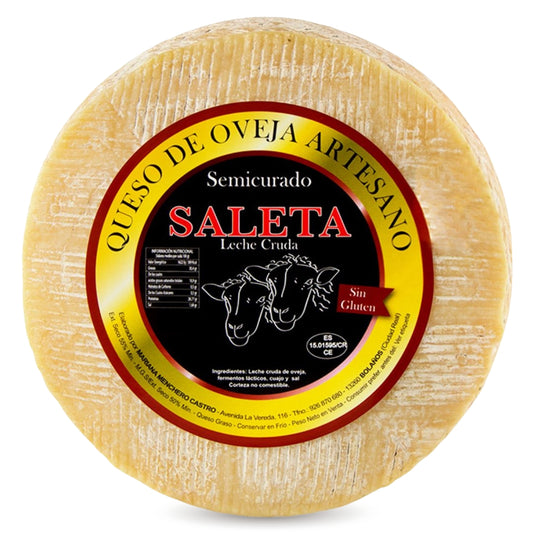 Queso Semicurado Entero De Oveja (2,3 Kg) | Elaboración Artesana Quesos De La Mancha_0