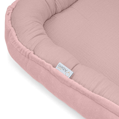 Cuna Nido Colecho Bebe Muselina Rosa_2