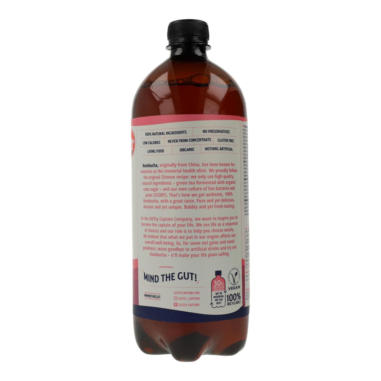 Bebida de Kombucha de Framboesa Biológica 1L