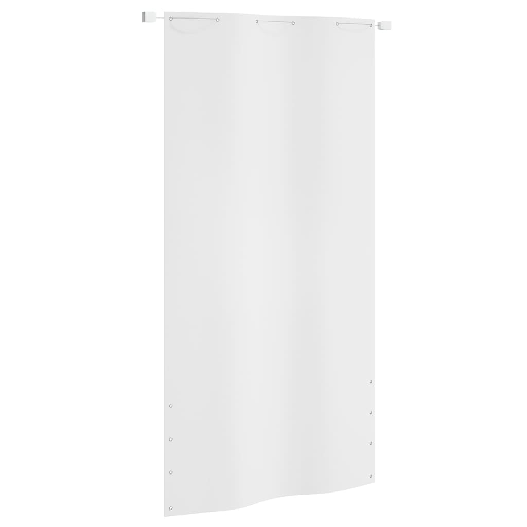 Vidaxl Toldo Pantalla Para Balcón Tela Oxford Blanco 120x240 Cm_0