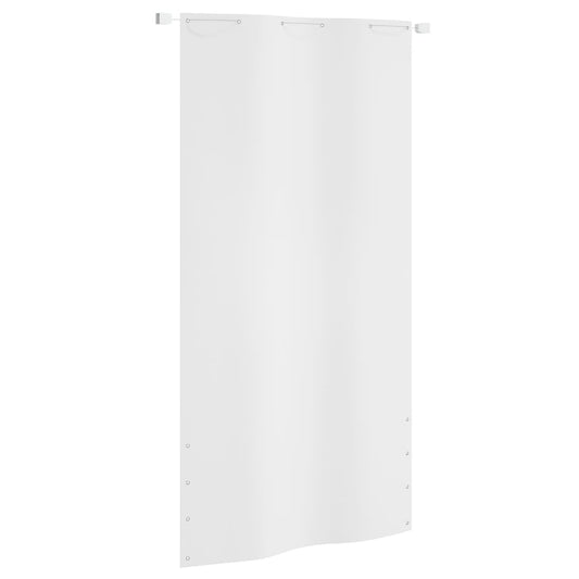 Vidaxl Toldo Pantalla Para Balcón Tela Oxford Blanco 120x240 Cm_0