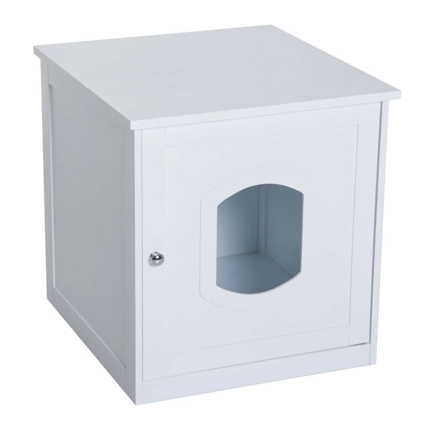 Pawhut Casa Para Gatos Extraíble Y Lavable Con Puerta Diseño 2 En 1 Blanco_0