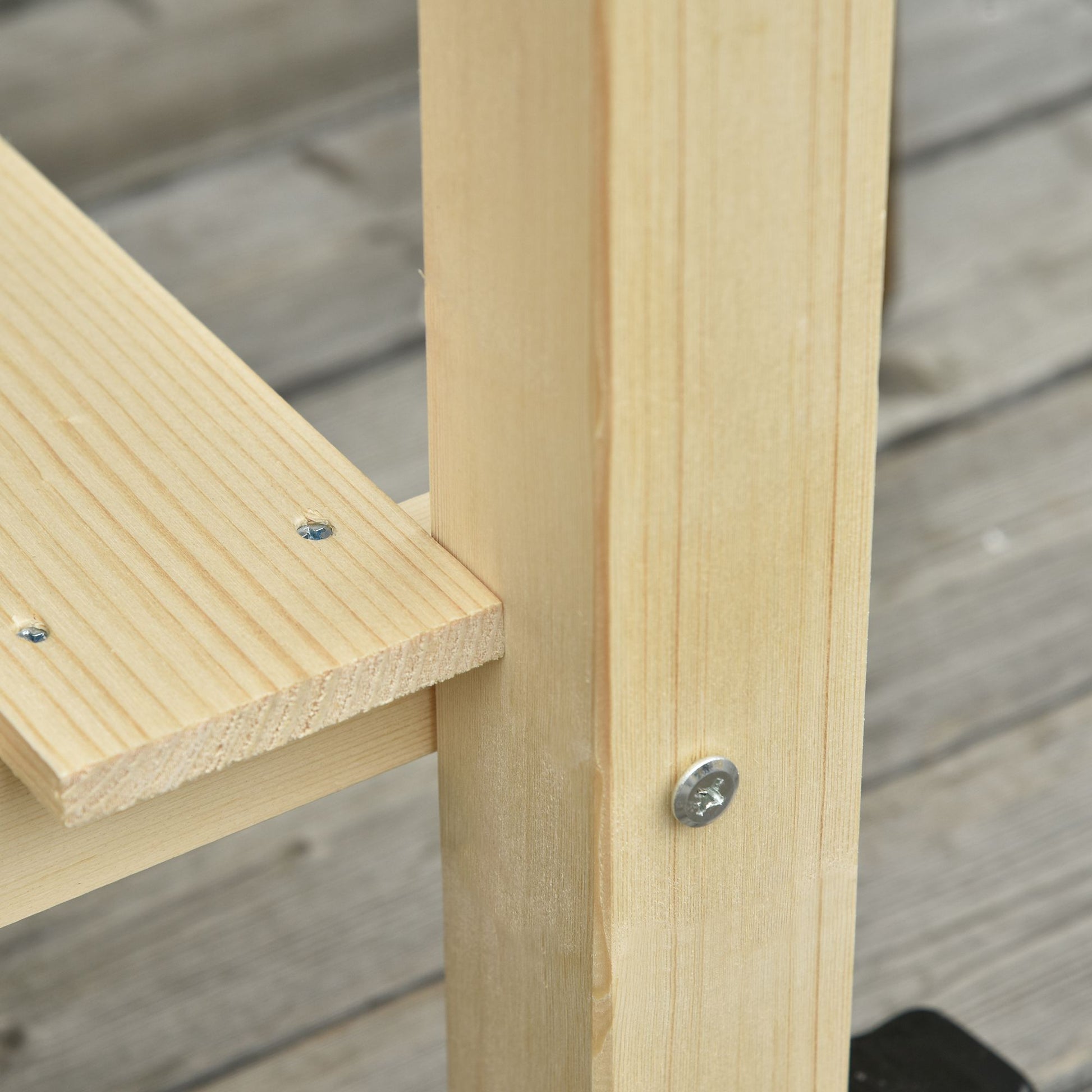 Outsunny Huerto Urbano 118x55x83 Cm Madera Estante Tela Geotextil Portátil_4