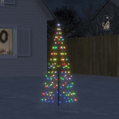 Vidaxl Árbol De Navidad En Asta De Bandera 200 Led De Colores 180 Cm_1
