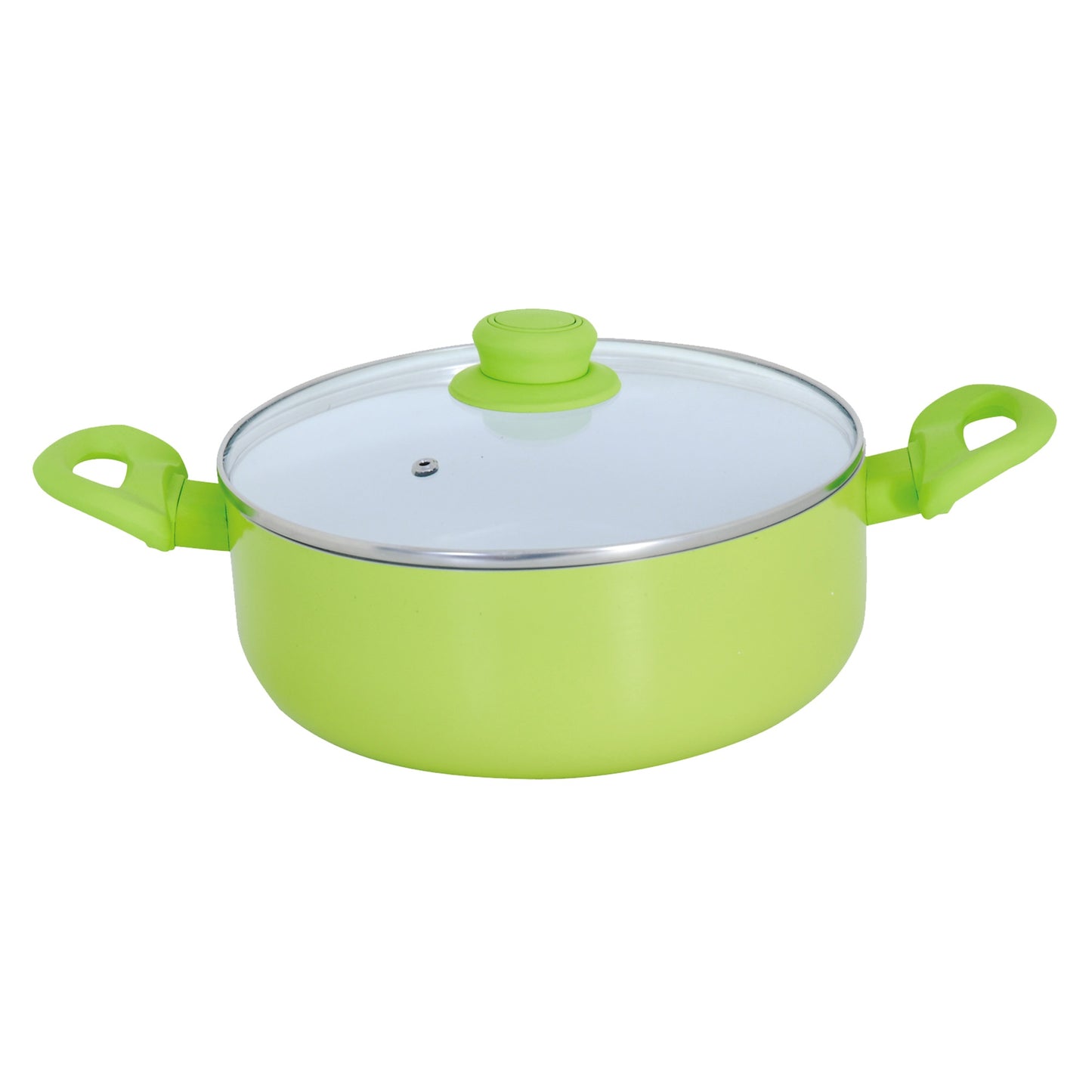 Cacerola Para Cocinas De Aluminio/cerámica/acero/baquelita Verde Diámetro 24 Cm_0