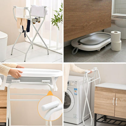 Bathby | Bañera Bebé Gris Con Cojín, Termómetro Y Soporte Plegable | Ligera, Segura Y Compacta Para Recién Nacidos_4