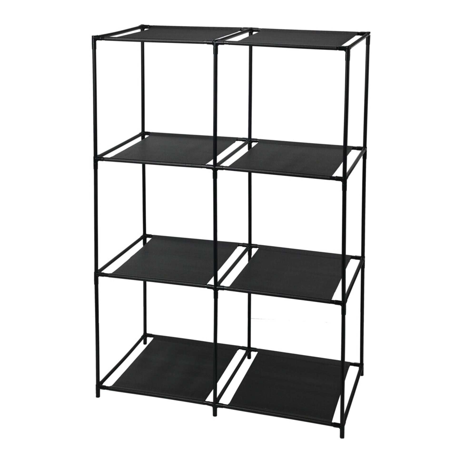Well Home Estantería Modular De 6 Compartimentos Organizador De Tela Y Hierro Tamaño: 59,5x30x88cm_0