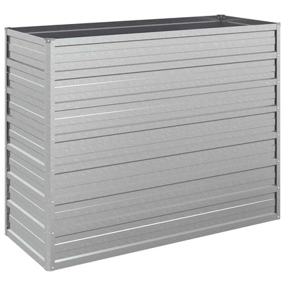 Arriate De Acero Galvanizado Plateado 100x40x77 Cm_0