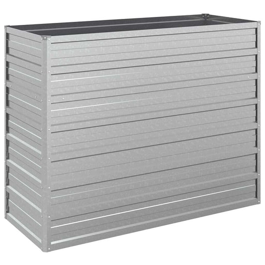 Arriate De Acero Galvanizado Plateado 100x40x77 Cm_0
