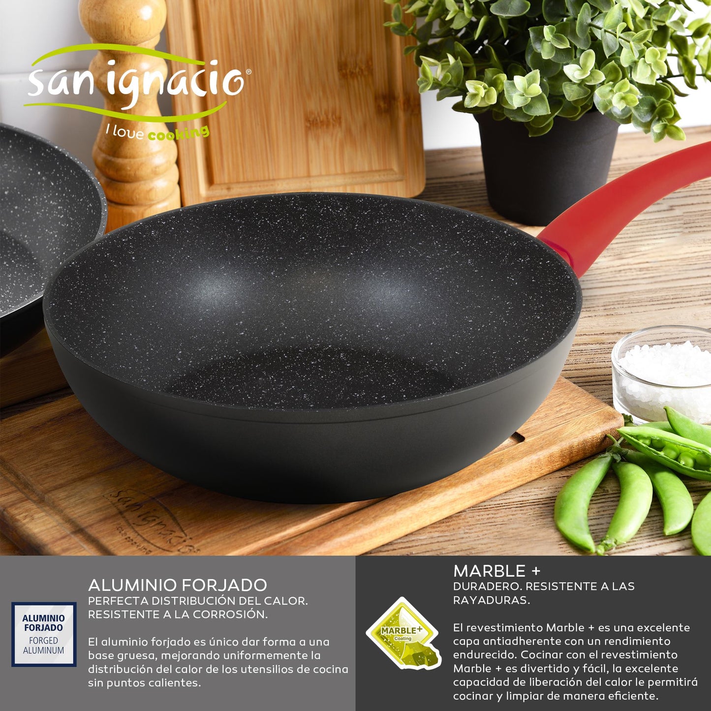 Bateria De Cocina 7 Piezas Magefesa Kenia De Acero Vitrificado Con Juego De Sartenes (20/24/28 Cm) San Ignacio Energy De Aluminio Forjado_4