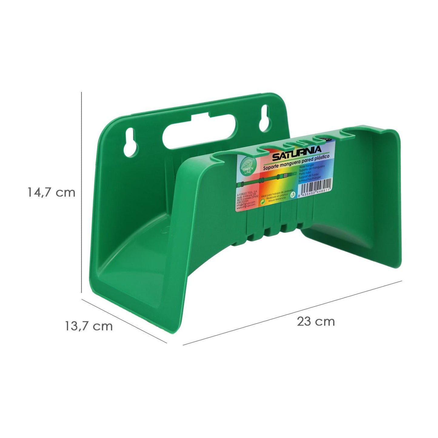 Soporte Para Mangueras De Jardín. Fijación A La  Pared. Realizado En Plastico