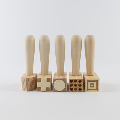 5 Martillos De Madera Con Patrones_0