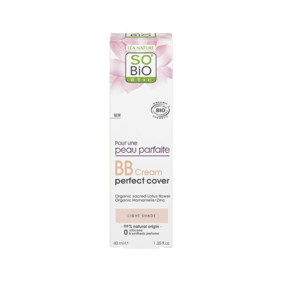 Cobertura perfeita de BB cream - Light peau parfaite So'Bio étic 40 ml