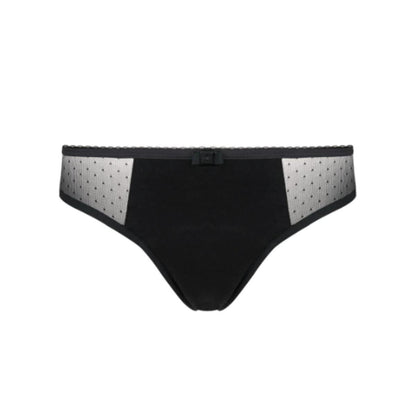 Cueca menstrual My Alma em algodão orgânico e bambu, preta, tamanho L