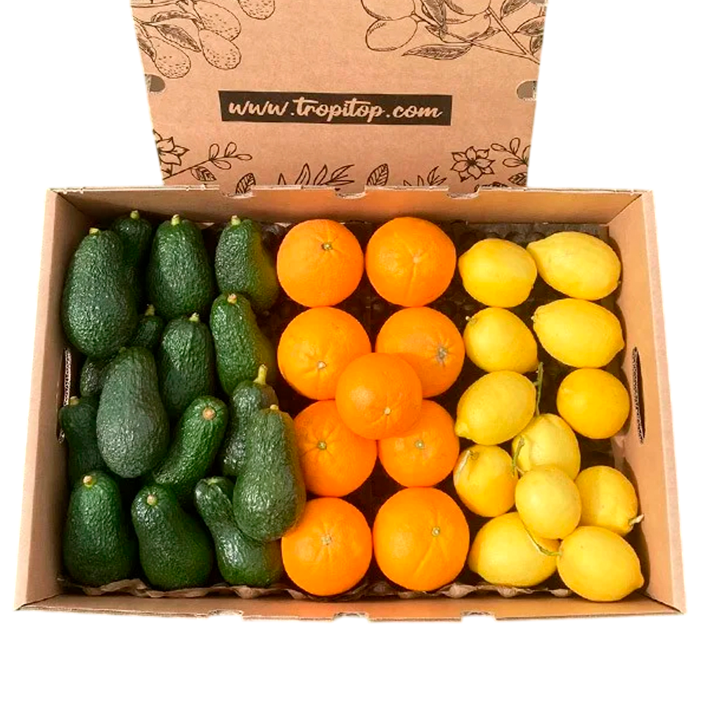 Caja 6kg Aguacates Hass, Naranjas Y Limones Directo Del Campo Tropitop (2kg De Cada Fruta)_0