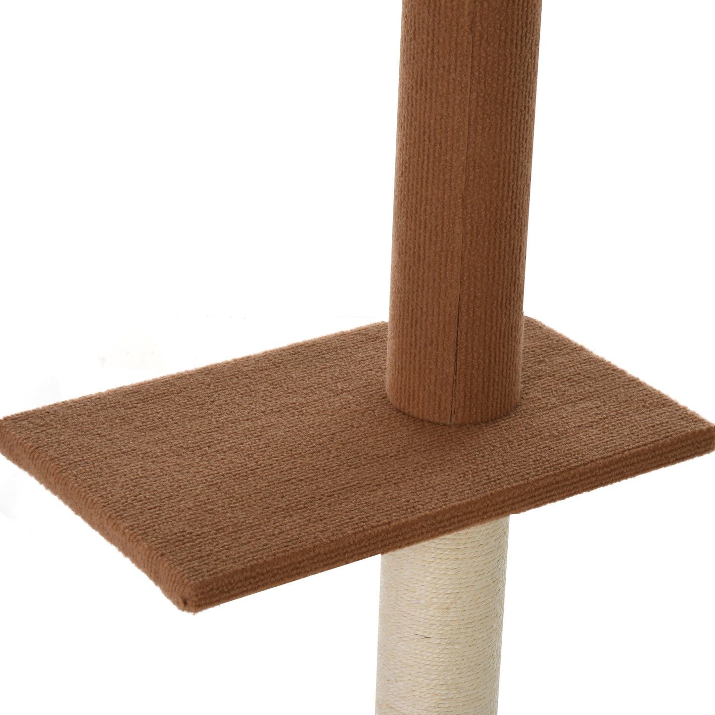 Pawhut Árbol Para Gatos Rascador 43x27x228-260cm Altura Ajustable 4 Plataformas_4