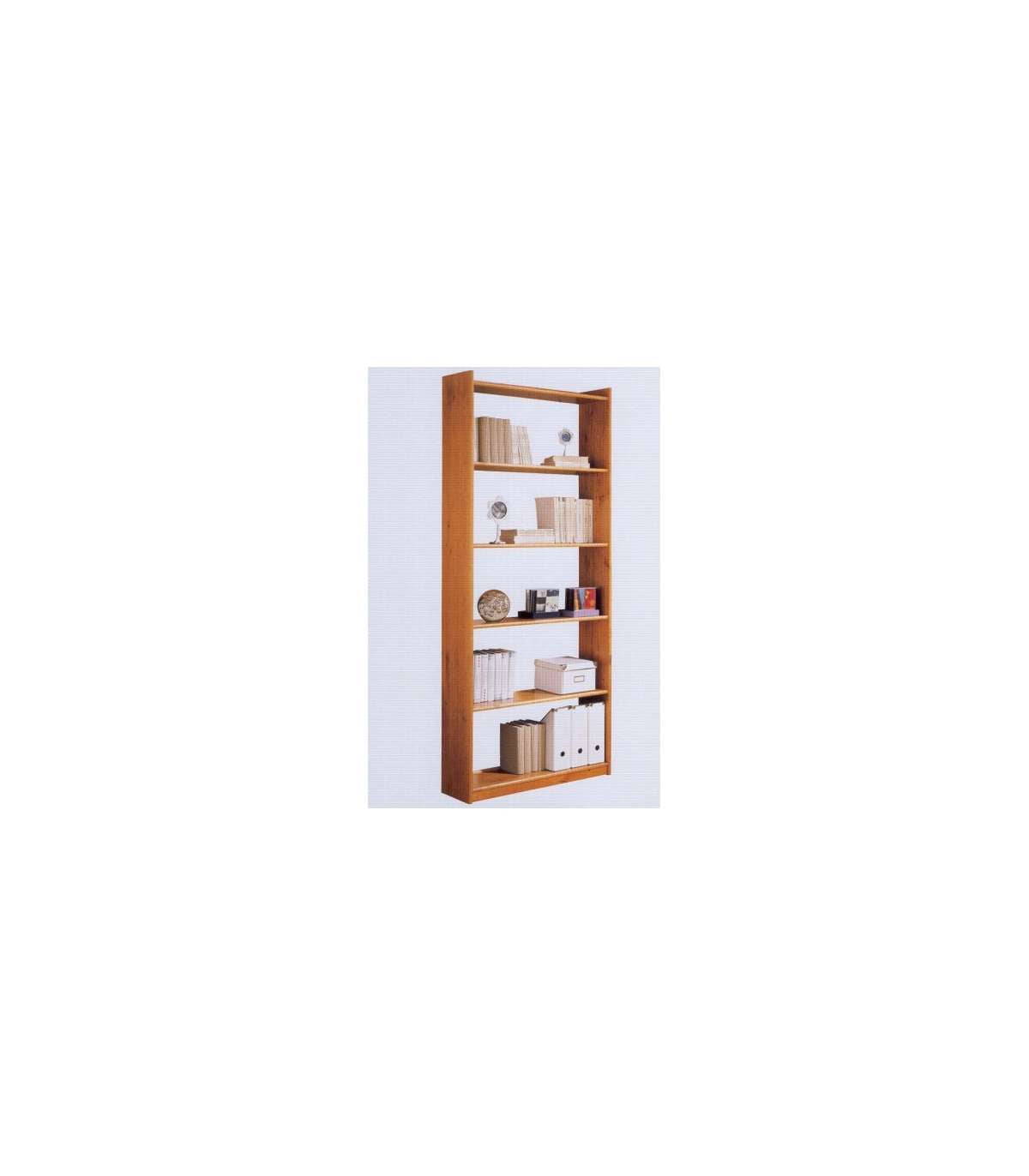 Estantería 6 Baldas Altea En Acabado Madera Maciza De Pino Color Miel 200 Cm(alto)80 Cm(ancho)28 Cm(largo)_0