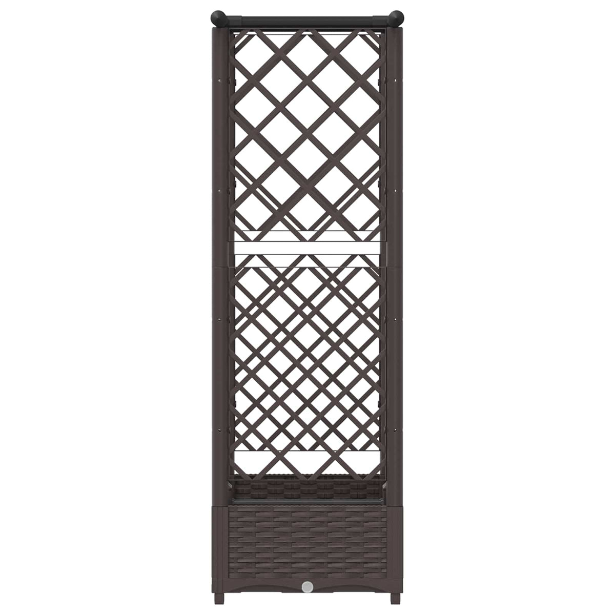 Cama Elevada Con Trellis Y Techo Marrón 122,5 X 40 X 121 Cm Pp_4